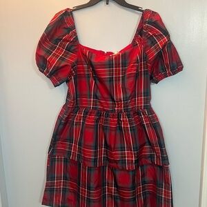 Copper Key Christmas Plaid Dress